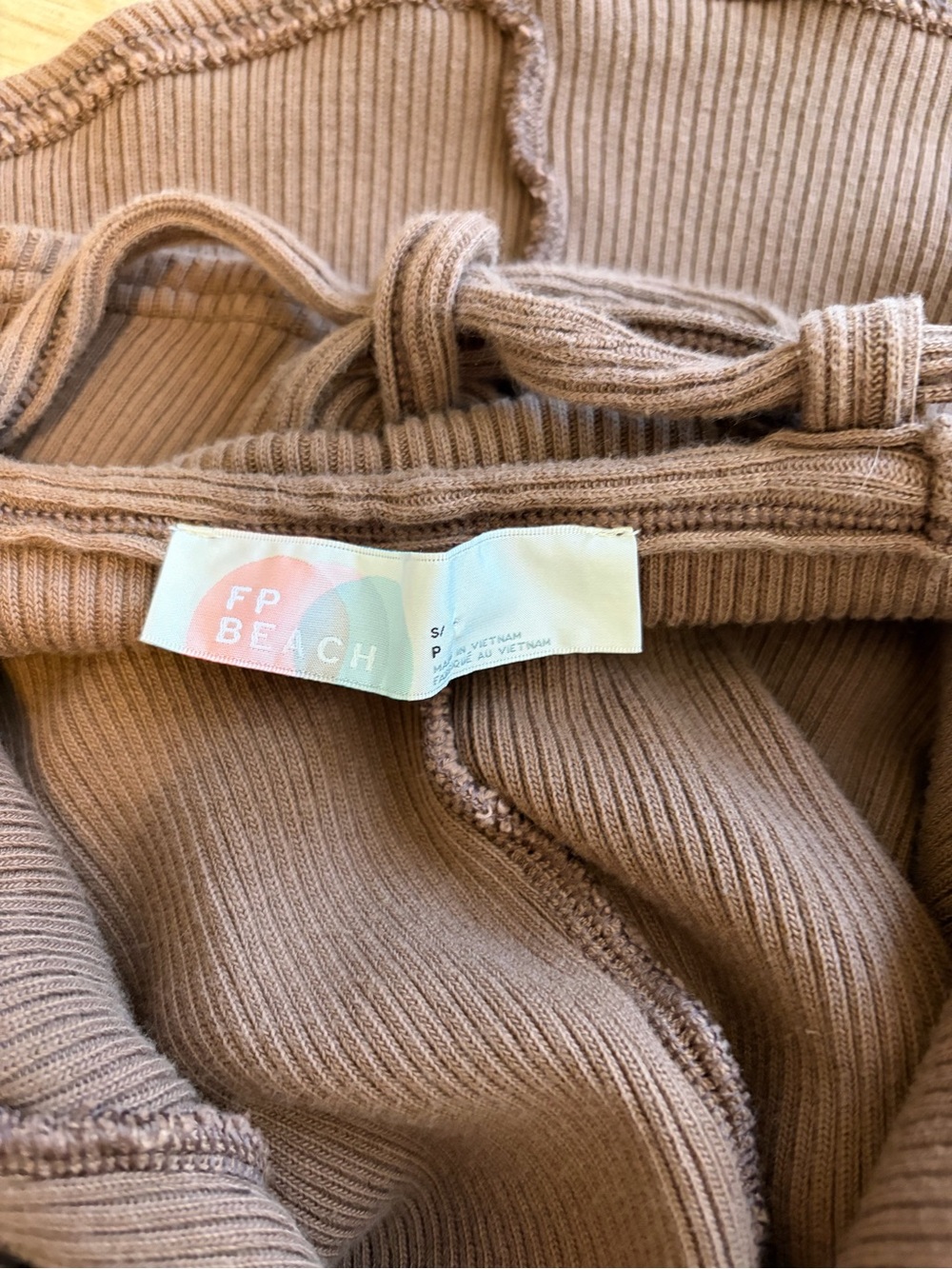 Free People Brown Ribbed Knit Cami Slip - Picture 3 of 3